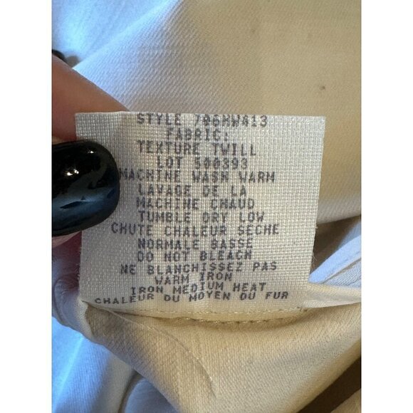 Helmut Lang Skirt Women 2 Beige Natural Textured Twill Pencil Skirt Careercore - Picture 13 of 13